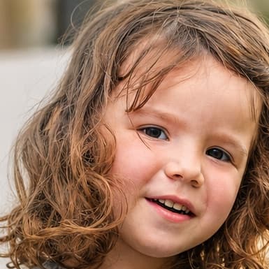 A snapshot photo of a smiling girl - the photo a parent uploads